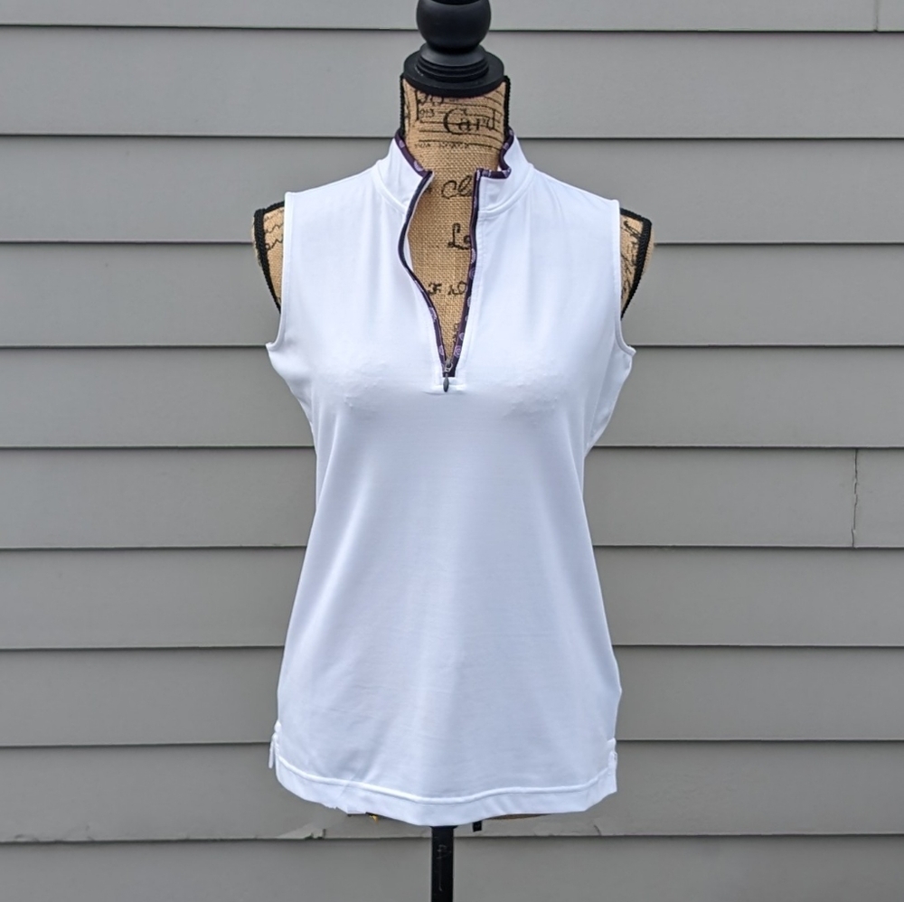 Oxford Golf Women's Quarter Zip Tank